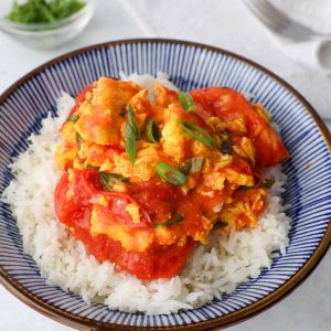 WHITE RICE w/ Tomato Stew and 3pc Protein
