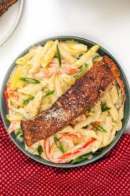 Jerk Salmon Rasta Pasta